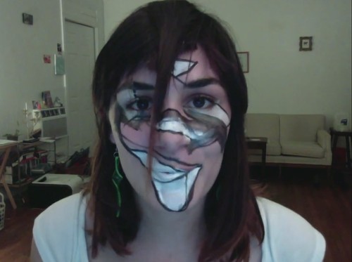 facial recognition, MakeUp Tutorial HOW TO HIDE FROM CAMERAS, cyberpunk, dystopia, futuristic, Jillian Mayer