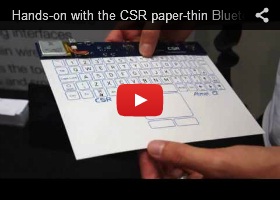 Future Trends, CSR Paper-Thin Bluetooth Keyboard - Engadget at IFA 2013, Future Gadget, Futuristic Technology