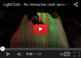Future Technology, LightCloth - An Interactive Cloth Woven From Optic Fibers, Futuristic Clothing