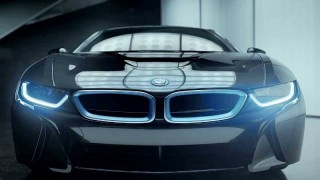 Future Car, BMW i8 In Detail. Laser Light, Futuristic Car