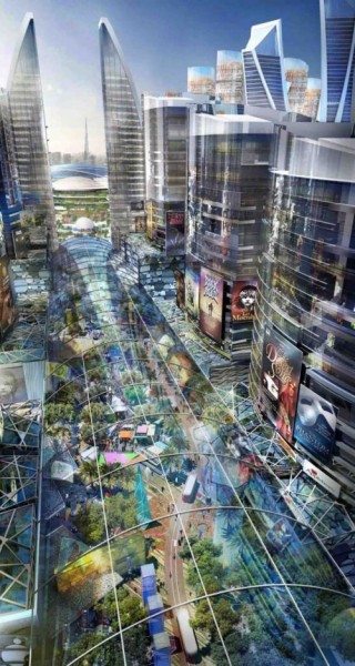 Futuristic Architecture, Mohammed Bin Rashid, Futuristic City, Mall of the World, Future City, temperature-controlled city, Sheikh Zayed Road, Dubai, UAE, Future Architecture