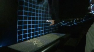 Futuristic Display, interactive screen, Layers of mist create mid-air touch screen