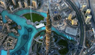 Jetman Fly Over Dubai, UAE, Young Feathers, Yves Rossy, Futuristic Life, Sci-Fi, Jetpack, Future Aircraft, Burj Khalifa tower, Futuristic City