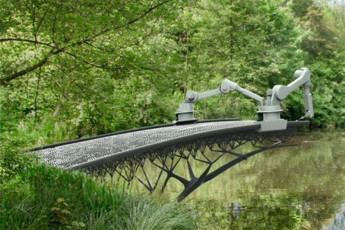 Futuristic Technology, MX3D Bridge, Robots Will 3D-Print A Steel Bridge Over A Canal In Amsterdam