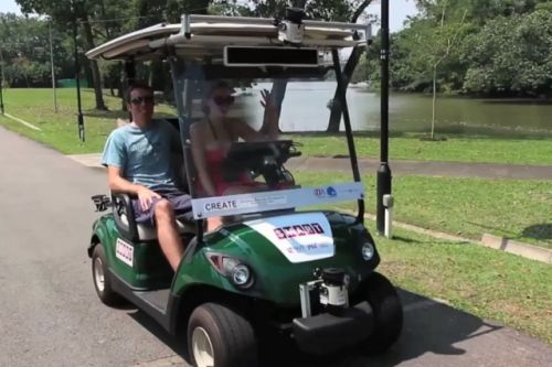Self-Driving Golf Carts, Futuristic Vehicle