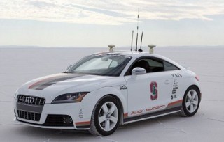 Self-Driving Car, Audi, Stanford's Shelley speeds around track without driver