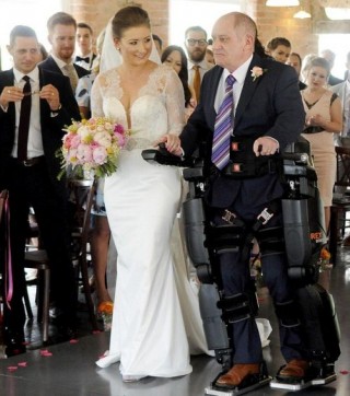 Futuristic, Wedding, Exoskeleton, Paralysed Dad Walks Daughter, Bionic Legs, Robotic Suit, Rex Bionics