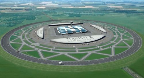 Futuristic Airports, Circular Runways, The Future of Aviation, Henk Hesselink, Aircraft, Netherlands Aerospace Centre, Airplane